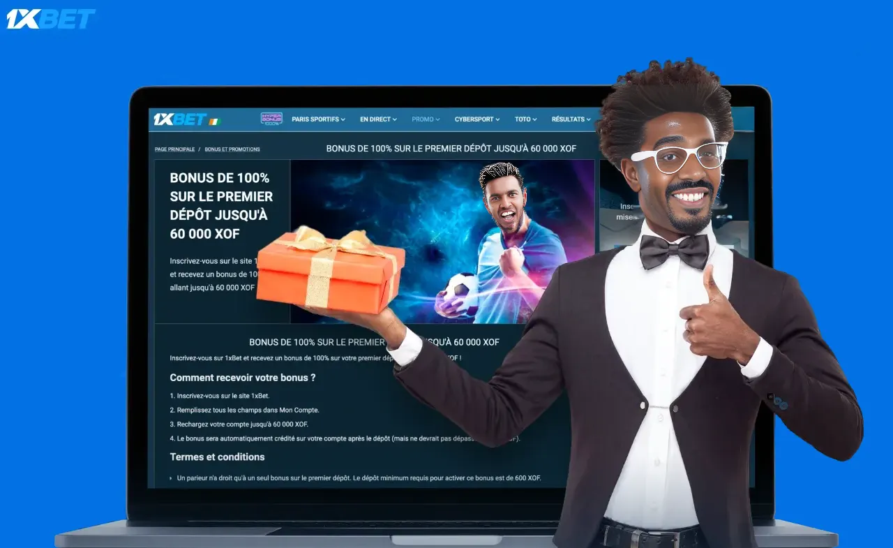 Le code promo 1xBet pour les utilisateurs de Côte d'Ivoire vous permet d'obtenir un bonus d'inscription supplémentaire